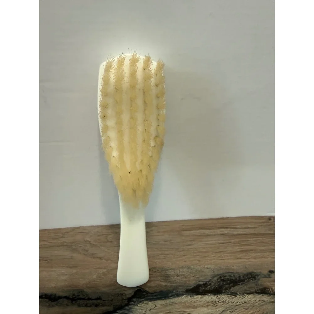 Vintage Tommee Tippee Baby Hair Brush White Teddy Bear Graphic Soft Bristle